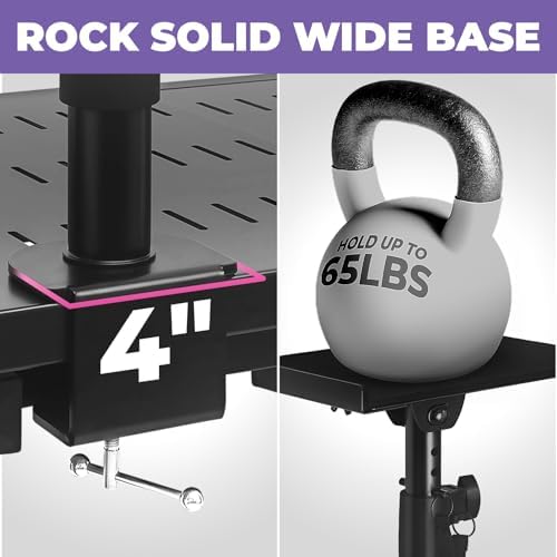 Liquid Stands Laptop Desk Mount for Piano, Keyboard & DJ Workstations - 9x12.5 Adjustable Laptop Arm Mount for Desk Holds Up to 65 LBS– Ergonomic & Adjustable Design