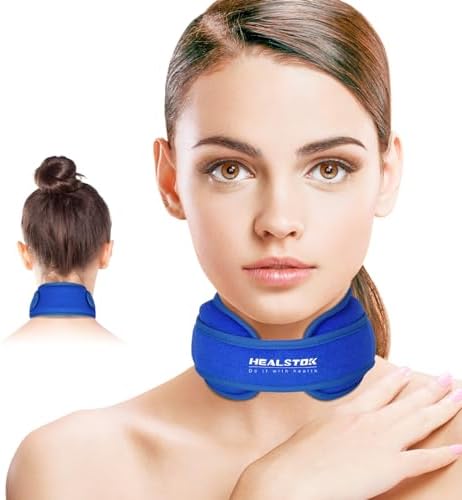 Neck Ice Pack Wrap, Reusable Cold/Hot Gel for Neck Pain, Blue