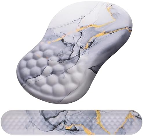 Ergonomic Mouse Pad with Wrist Support and Keyboard Wrist Rest Set