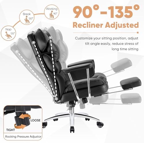 Sweetcrispy Executive Home Office Chair, Ergonomic Desk Chair