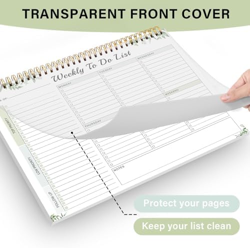 TREES Weekly To-Do List Notepad, 52-Week Desk Planner Organizer, 8.5" x 11"
