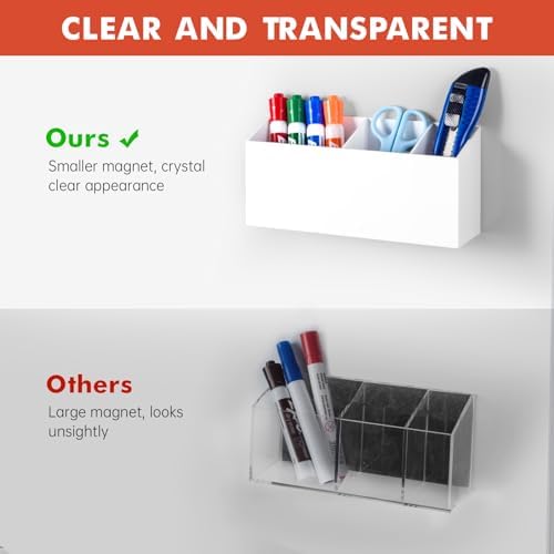Magnetic Dry Erase Marker Holder for Whiteboard, Fridge Classroom