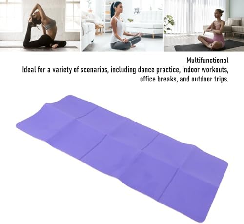 Foldable Fitness Mat, TPE Double Sided Anti Slip Workout Mat, Lightweight Portable Cushion for Yoga Dance Pilates Stretching At Home Office Travel Indoor Outdoor