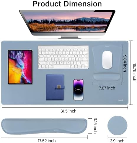 MOSISO Keyboard Mouse Pad Set, Large Gaming Mousepad&Keyboard Wrist Rest