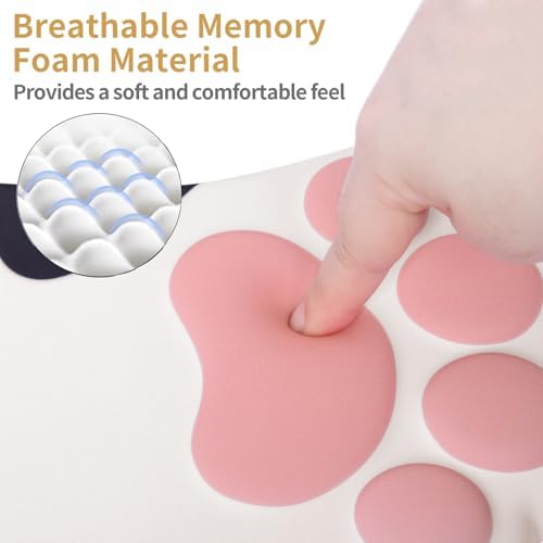 L-SPOUTTO Ergonomic Mouse Pad with Wrist Rest,Cute Mouse Pad Wrist Support