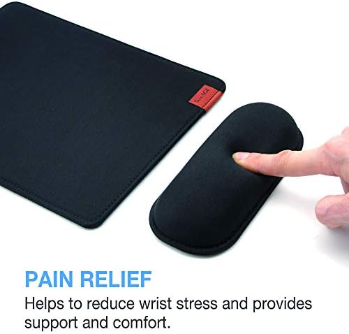 SenseAGE Detachable Ergonomic Mouse Pad with Wrist Rest Support, Adjustable Placement for Pain Relief, Non-Slip Base, for Computer & Laptop, Office Desk Accessories, 9.7 x 7.3 in (Light Grey)