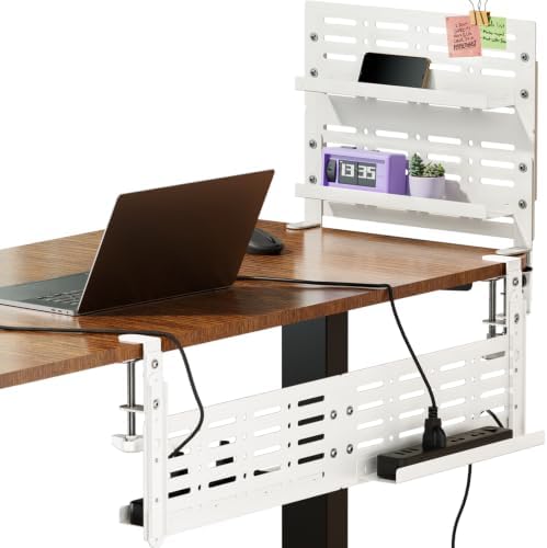 JOY worker 4-in-1 Clamp-on Above or Under Desk Pegboard & Cable Management