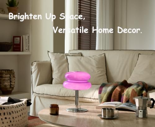 Glivpny Mushroom Lamp Table Lamp, Mid Century Modern Table Lamps (Purple)