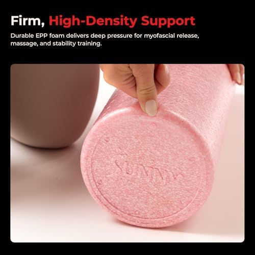 Sunny Health & Fitness 36" Pink High-Density Yoga Foam Roller