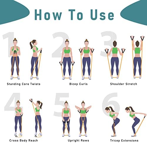 Resistance Bands with Handles, Exercise Bands with Handles, Door Anchor