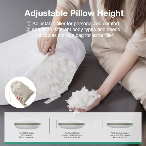 Novilla Tencel Curved Side Sleeper Pillow for Neck and Shoulder Pain Relief