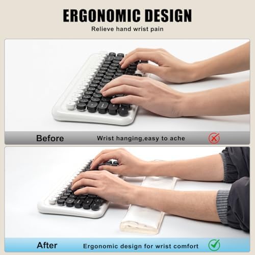 Keyboard Wrist Rest,Gel Wrist Rest for Keyboard-Tinted Clear Wrist Rest