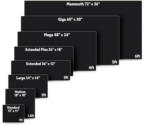 Gamer Boss - Gaming Mouse Pad - 48 x 24 Inches - 4mm Thick with Stitched Edges, Non-Slip Rubber Base, Premium Cloth Mousepad, Desk Mat for Laptop, Keyboard, Computer & PC (Mega, Topographic)