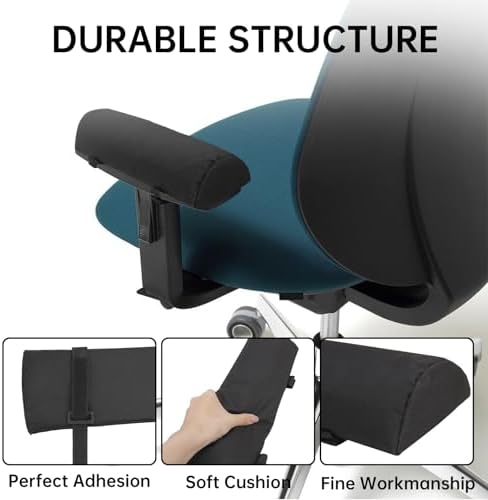 2 Pcs Office Chair Arm Pads, Wheelchair Desk Computer Chair Armrest Pads for Comfortable Seating for Folding Chairs