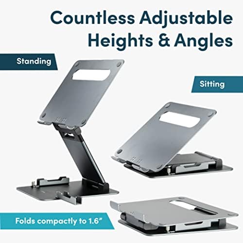 Lifelong 20" Tall Adjustable Laptop Stand with Phone & Tablet Holder
