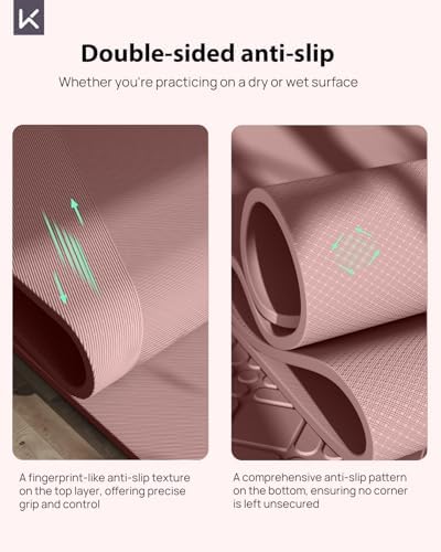 KEEP Extra Wide Yoga Mat, 7mm Thick 72" x 32" Exercise Mat