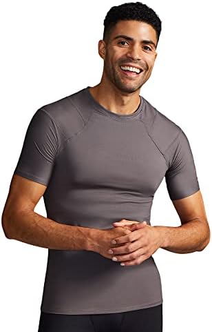 Tommie Copper Shoulder Support Shirt for Men, Posture Corrector Compression Shirt with UPF 50 Sun Protection