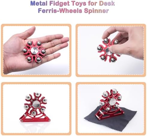 Desk-Fidget-Toys for Ferris-Wheels-Spinner: Metal Kinetic-Spinner 4mins, Cool-Gadgets for Kid Children Teen Adult EDC-Toy, ADHD Tools Cool-Stuff Stress Relief for Office Home School Christmas