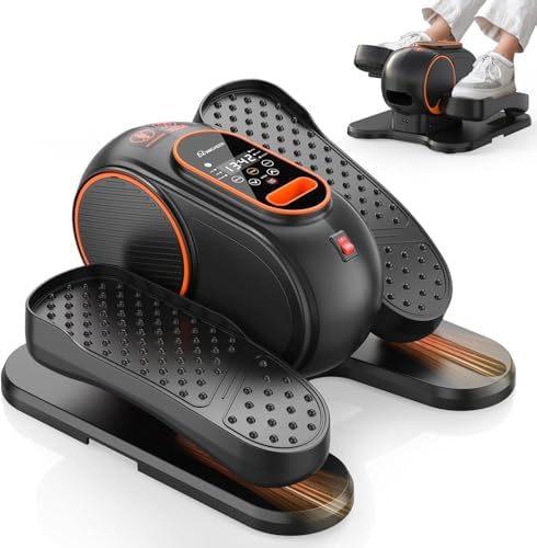 ANCHEER Under Desk Elliptical Machine - Electric Elliptical Leg Exerciser for Seniors with 12 Speeds & Remote Control, Portable Quiet Pedal Exerciser Machine for Home Office