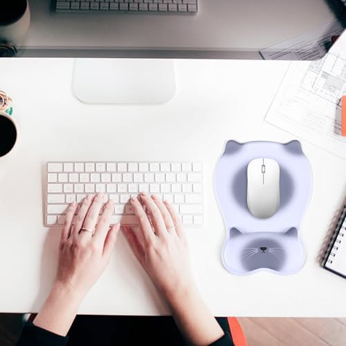 Ergonomic Mouse Pad with Wrist Rest,Cute Memory Foam Mousepad Wrist Support