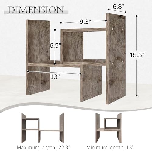 Jerry & Maggie Office Desk Organizers for College Dorm Decor Grey Oak