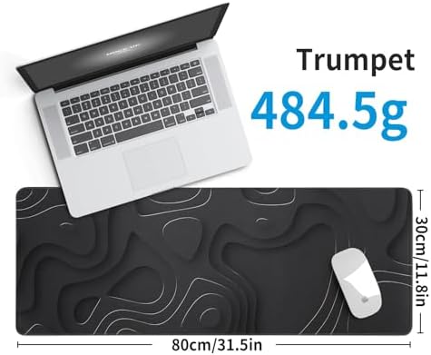 Large Anime Gaming Mouse Pad Black Solid Geometry Desk Pad Computer Keyboard Mat Non-Slip Rubber Base Office Decor Waterproof Mouse Mat