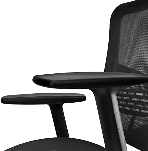 ALUCSET 10" Long x 3" Wide Office Chair Replacement Armrest Arm Pads Caps Univeral 4" 5.5" Mounting Hole Office Chair Parts 1 Pair (Black, Set of 2)