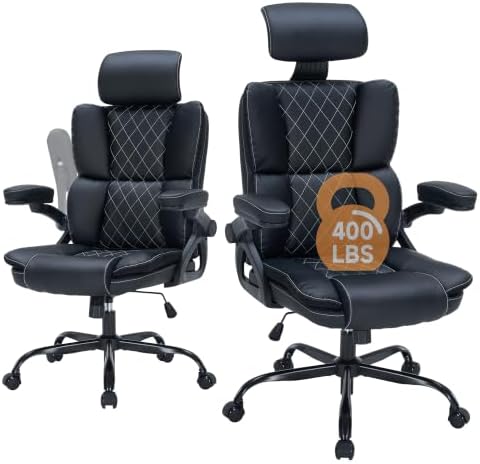 400lbs Executive Office Chair with Adjustable Headrest