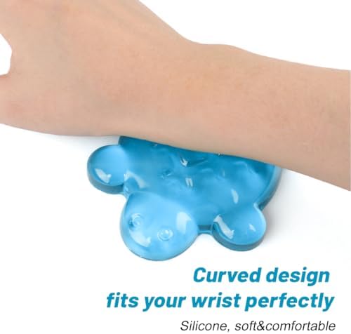 Turtle Shape Silicone Gel Mouse Wrist Rest,Blue