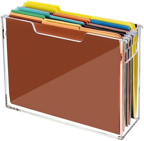 Acrylic File Folder Organizer, Letter Size Hanging File Organizer
