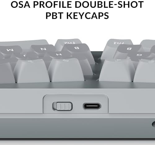 Keychron Q8 Wired Custom Mechanical Keyboard, 65% Alice Layout QMK/VIA Programmable with Hot-swappable Gateron G Pro Red Switch Double Gasket Compatible with Mac Windows Linux (Grey)