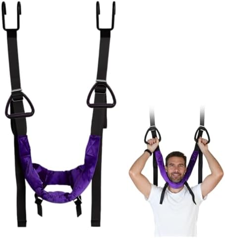 Cervical Neck Traction Device Over Door for Home Use Portable Neck Stretcher Hammock Decompression Home Physical Therapy