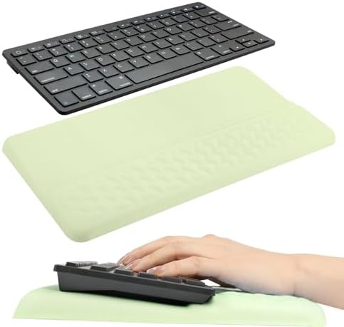 Keyboard Wrist Rest with Ergonomic Height - Computer Keyboard Stand & Soft Cushioned Pad for Wrist Pain Relief - Non-Slip Typing Support for Office, Gaming & Home(Green)