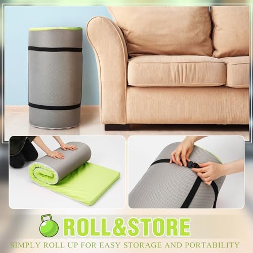 Lyrow 2 Inch Thick Yoga Mat 72x24 with Carry Strap Foam