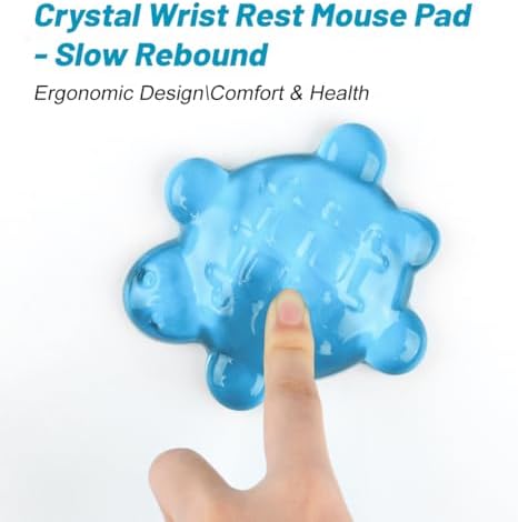 Turtle Shape Silicone Gel Mouse Wrist Rest,Blue
