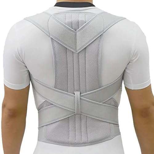 New Upper Back Posture Corrector Posture Clavicle Support Corrector for Women and Men Back Lumbar Support Shoulder Posture Support for Improve Posture Provide (Color : White, Size : 2XL)