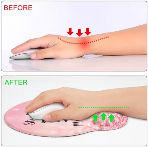 Ergonomic Mouse Pad with Wrist Rest Support,Gel Mouse Pads for Desk