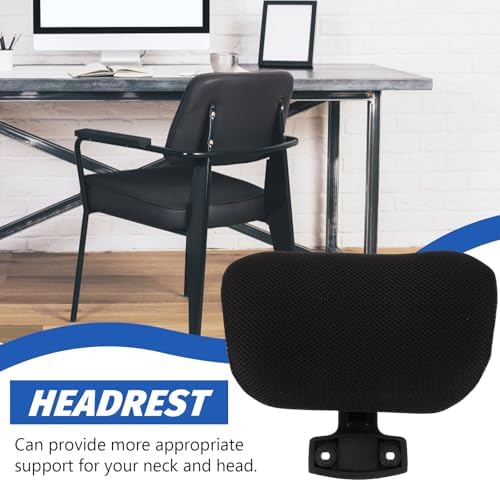 Operitacx Adjustable Office Chair Headrest 10.62X6.29 Inch Ergonomic Attachable Head Support Cushion for Neck Pain Relief in Home and Office