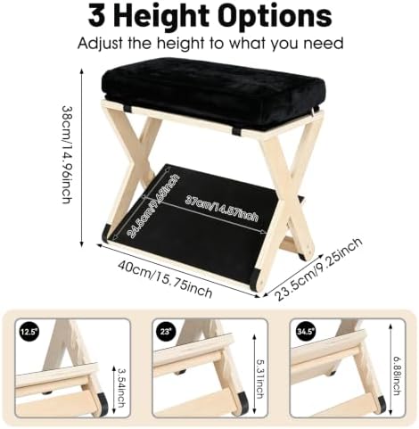 Adjustable Height Foot Rest Under Desk at Work, Foot Stool Under Desk