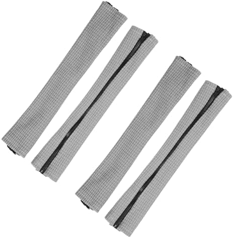 PATIKIL 22x4.3 in Office Chair Armrest Covers, 2 Pair Office Chair Arm Covers Long Computer Chairs Arm Rest Cover with Zipper Removable Rest Slipcover Hand Rest Protector, Light Gray