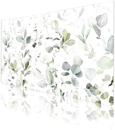 QIYI PU Leather Large Mouse Pad, Waterproof Desk Mat, 23.6" x 13.8", Leaves