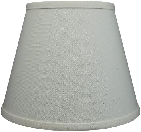 FenchelShades.com Lampshade 6" Top Diameter x 10" Bottom Diameter x 8" Slant Height 6x10x8" with Spider Attachment Diameter 0.4 Inch for Lamps with a Harp (Linen Beige Homespun)