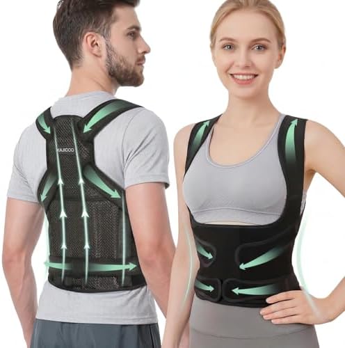 Posture Corrector for Women & Men, Back Brace Adjustable Full Back Support - Shoulder Straightener for Upper & Lower Back Pain Relief, Scoliosis, Hunchback, Hump, Thoracic Spine Correc (Large)