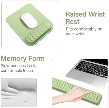 MOSISO Keyboard Stand&Wrist Rest Support for Keyboard &Mouse Pad Set