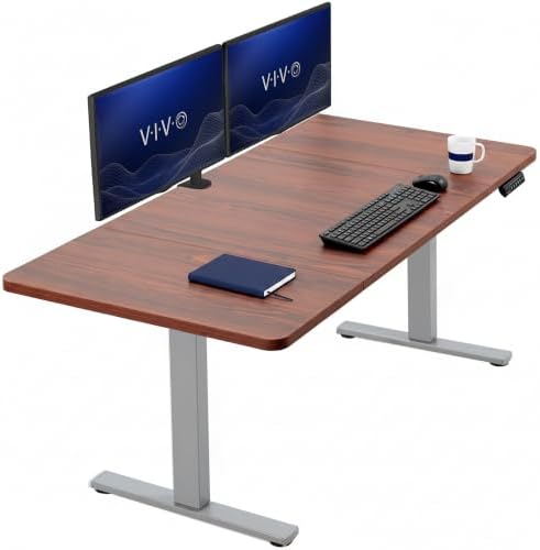 VIVO Dark Walnut 60 x 30 in Standing Desk, DESK-KIT-1G6D-30