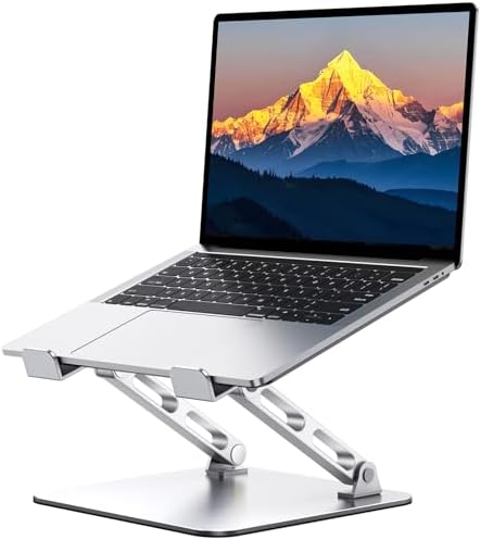RIWUCT Laptop Stand for Desk Adjustable Height, Ergonomic Laptop Riser