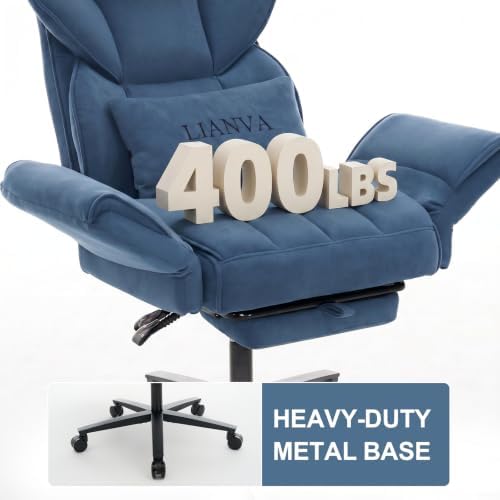 500LBS Big and Tall Office Chair, Ergonomic Cross Legged Desk Chair