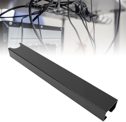 Asixxsix Magnetic Cable Management Tray for Desk Leg (Black)