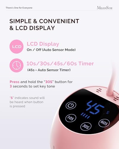 MelodySusie Gooseneck Cordless UV Nail Lamp P-ArtM2 Light for Nail Tips