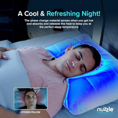Nuzzle Neck Pillow Adjustable Standard Size Set of 4,Soft Luxury Hotel Feel